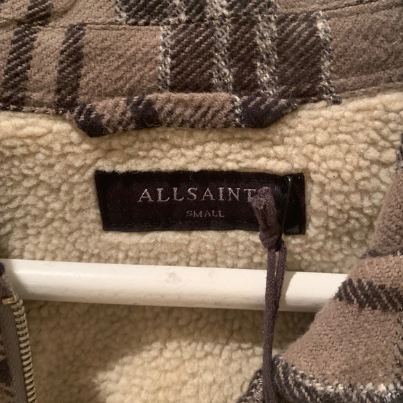 New Allsaints Beulah Sherpa lined shirt - Picture 3 of 8